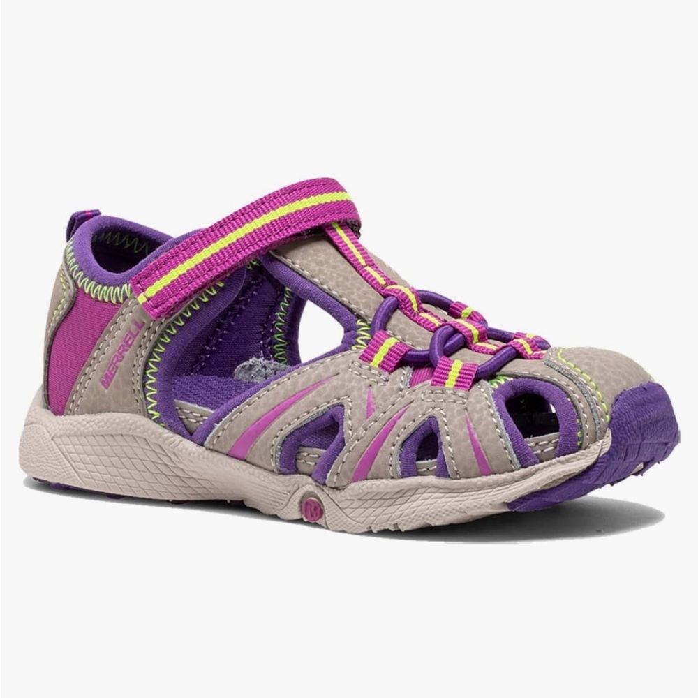 Merrell Kid's Hydro Junior Sport Sandal size 5 Big Kid I. Purple/tan